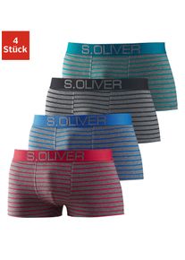 s.Oliver Herren Hipster, Gr. S, bunt, Jersey, Obermaterial: 92% Baumwolle, 8% Elasthan (LYCRA), gestreift, Unterhosen, knapp sitzende Boxershorts für