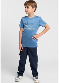 Jack Wolfskin Kinder Outdoorhose "DESERT PANTS K", blau, Gr. 104, OBERSTOFF: 95% POLYAMID, 5% ELASTHAN; Futter: 100% POLYESTER, Hosen
