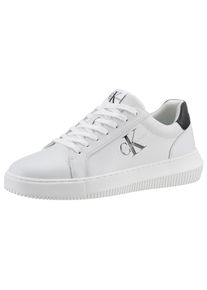 Herren Plateausneaker "SEAMUS 20L", Calvin Klein Jeans, Gr. 43, schwarz-weiß, Leder, sportlich, Schuhe, Freizeitschuh, Halbschuh, Schnürschuh mit