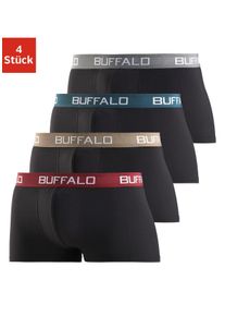 Buffalo Herren Hipster, Gr. S, schwarz, Jersey, Obermaterial: 95% Baumwolle, 5% Elasthan, unifarben, Unterhosen, knapp sitzende Boxershorts mit