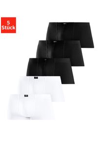 H.I.S. H.I.S Herren Hipster, Gr. 3, schwarz-weiß, Jersey, Obermaterial: 95% Baumwolle, 5% Elasthan, unifarben, Unterhosen, knapp sitzende Boxershorts aus