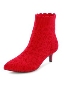 Lascana Damen Ankleboots "Sock Boot", Gr. 41, rot, Obermaterial: 100% Textilmaterial. Futter: 100% Textilmaterial. Decksohle: 100% Textilmaterial.