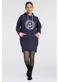 Zwillingsherz Damen Sweatkleid ""Zuhause am Strand"", blau, modisch, Gr. L, unifarben, Sweatware, Obermaterial: 50% Baumwolle, 50% Polyester,