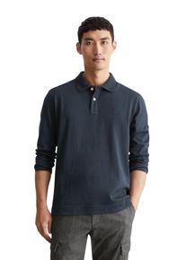 Marc O'Polo MARC O'POLO Herren Langarm-Poloshirt, blau, casual, Gr. XXL, Jersey, Obermaterial: 100% Baumwolle, Shirts