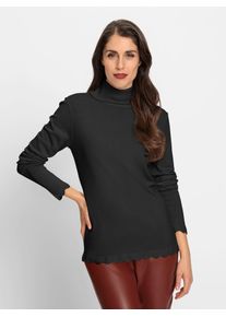 Heine Damen Rollkragenpullover "Pullover", schwarz, Gr. 36, unifarben, 70% Viskose, 30% Polyamid, Pullover
