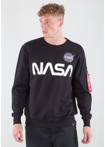 Herren Sweater "Alpha Industries Men - Sweatshirts NASA Reflective Sweater", schwarz, Gr. S, Alpha Industries, Obermaterial: 80% Baumwolle, 20%