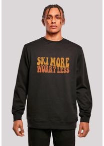 F4NT4STIC Herren Sweatshirt "Ski More Worry Less", schwarz, casual, Gr. XXL, Obermaterial: 50% Baumwolle, 50% Polyester, Sweatshirts, Premium Qualität