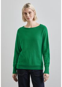 Street One Damen Strickpullover, grün, casual, Gr. 38, unifarben, Web, 37% Baumwolle, 34% Polyacryl, 26% Polyester, 3% Elasthan, Pullover, mit