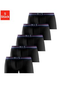 H.I.S. H.I.S Herren Hipster, Gr. S, schwarz, Jersey, Obermaterial: 95% Baumwolle, 5% Elasthan, unifarben, Unterhosen, knapp sitzende Boxershorts mit