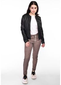 Maze Damen Lederjacke "42020143", schwarz, Gr. XL, Obermaterial: 100% Lammleder / Futter: 100% Baumwolle / Ärmelfutter: 100% Polyester, Jacken
