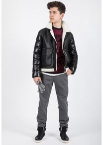 Gulliver Herren Stoffhose, grau, casual, Gr. 164, gestreift, unifarben, 100% Baumwolle, Hosen, mit geradem Schnitt