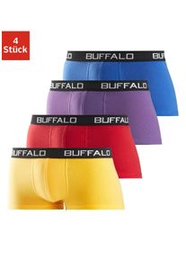 Buffalo Herren Hipster, Gr. S, bunt, Jersey, Obermaterial: 95% Baumwolle, 5% Elasthan, unifarben, Unterhosen, knapp sitzende Boxershorts mit