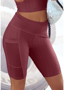 Vivance ACTIVE Damen Radlerhose, rot, sportlich, Gr. S, unifarben, Mesh, Obermaterial: 86% Polyester, 14% Elasthan. Meshfutter: 90% Polyester, 10%