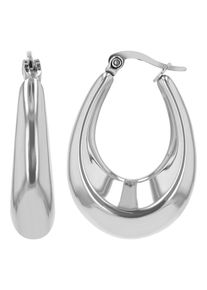 Lady Damen Paar Creolen, silber, Ohrringe