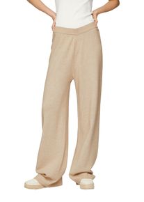 QS Damen Stoffhose, beige, casual, Gr. M, meliert, Obermaterial: 50% Viskose, 27% Polyester, 23% Polyamid, Hosen, mit elastischem Bund