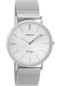 Oozoo Damen Quarzuhr "C9341", silber, Armbanduhren, Armbanduhr, Damenuhr, analog, Milanaisearmband, Edelstahlarmband