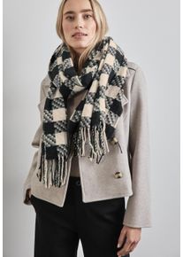 Street One Damen Halstuch, bunt, casual, kariert, Stoff, 65% Polyester, 35% Viskose, Modetücher, mit Fransen am Saum