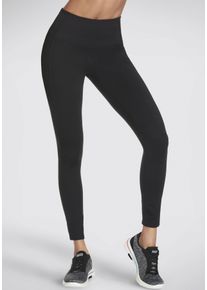Skechers Damen Leggings "GOWALK FL HW LEGGING", schwarz, sportlich, Gr. L, Obermaterial: 88% Nylon, 12% Elasthan, Hosen