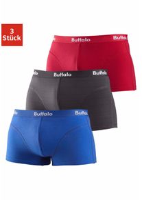 Buffalo Herren Hipster, Gr. 4, blau, Jersey, Obermaterial: 95% Baumwolle, 5% Elasthan, unifarben, Unterhosen, knapp sitzende Boxershorts aus