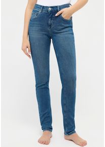 Angels Damen Slim-fit-Jeans "SKINNY", blau, casual, Gr. 38, Denim/Jeans, Obermaterial: 93% Baumwolle, 5% Polyester, 2% Elasthan, Jeans
