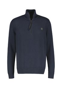 Lerros Herren Strickpullover "Lerros Stricktroyer, unifarben", blau, Gr. S, 100% Baumwolle, Pullover