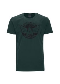 Herren T-Shirt, grün, casual, Gr. XXL, Ahorn Sportswear, bedruckt, 100% Baumwolle, Shirts, mit coolem Frontdruck