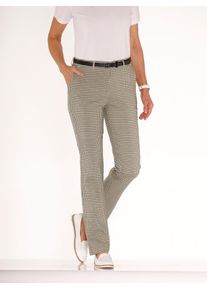 Casual Looks Damen Webhose, braun, Gr. 23, gemustert, kariert, mehrfarbig, 77% Viskose, 19% Polyamid, 4% Elasthan, Hosen