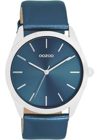 Oozoo Damen Quarzuhr, blau, Armbanduhren, Armbanduhr, Damenuhr, Herrenuhr, Lederarmband, analog