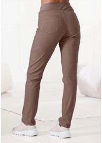 H.I.S. H.I.S Damen Schlupfhose, Gr. 32, grau, Obermaterial: 70% Baumwolle, 25% Polyester, 5% Elasthan, unifarben, Basic, Hosen, in Jeans Optik, Loungewear