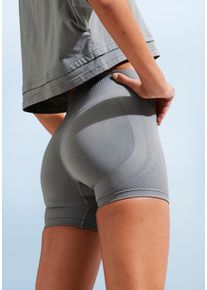 Lascana Damen Funktionsshorts "Po Push Up", grün, sportlich, Gr. XS, unifarben, Rippware, Obermaterial: 91% Polyamid, 8% Elasthan, 1% Polyester,