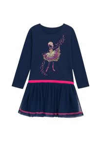 DANAMADE Mädchen Tüllkleid "DANAMADE Dress DROMY", blau, Gr. 98, Oberteil: 95% Baumwolle 5% Elasthan / Rock: 100% Polyester / Futter: 100% Polyester,