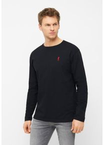 Derbe Herren Langarmhemd "Basic Kippes", schwarz, Basic, Gr. XXXL, unifarben, Obermaterial: 100% Baumwolle, Hemden, Basic, schlicht, Trinker,