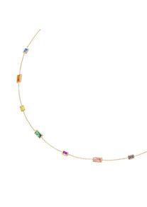 Luigi Merano Damen Goldkette "mit farbigen Steinen, Gold 375", 45cm, Gelbgold 375, bunt, Gelbgold 375, Halsketten