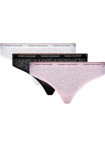 Damen Bikinislip "3 PACK BIKINI LACE (EXT SIZES)", Tommy Hilfiger Underwear, Gr. XL, bunt, Spitze, Obermaterial: 86% Polyamid, 14% Elasthan,