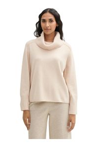 Tom Tailor Damen Rollkragenpullover, beige, casual, Gr. XXL, Strick, Obermaterial: 52% Viskose, 27% Polyester, 21% Polyamid, Pullover