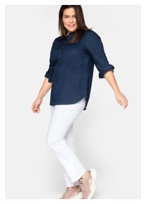 sheego Damen Stretch-Jeans "Große Größen", blau, casual, Gr. 20, unifarben, Obermaterial: 98% Baumwolle, 2% Elasthan, Jeans, »Die Gerade« mit