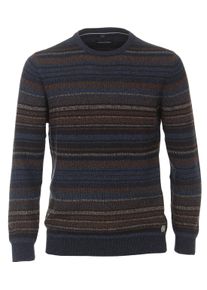 Casamoda Herren Strickpullover "Casamoda Pullover gestreift", braun, Gr. XL, 60% Baumwolle, 40% Polyacryl, Pullover