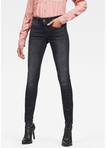 G-Star Raw G-STAR Damen Skinny-fit-Jeans "Mid Waist Skinny", grau, modisch, Gr. 27, Denim/Jeans, Obermaterial: 92% Baumwolle, 7% Polyester, 1% Elasthan, Jeans,