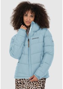 alife and kickin ALIFE & KICKIN Damen Steppjacke "JUANAAK A", blau, modisch, Gr. XL, unifarben, kontrastfarbene Details, Steppware, Obermaterial: 100% Polyester,