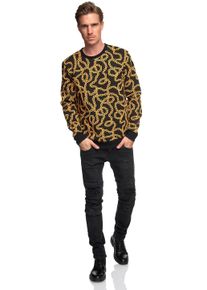 Rusty Neal Herren Strickpullover, gelb, casual, Gr. XXL, mehrfarbig, 78% Polyester, 20% Viskose, 2% Elasthan, Pullover, mit ausgefallenem Muster