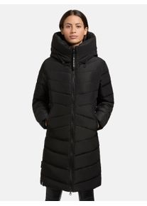 Khujo Damen Steppmantel "Pluz-YM", schwarz, casual, Gr. XXL, Material: 100% Polyester, Mäntel, Warmer gesteppter Damen Wintermantel mit Kapuze
