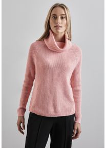 Street One Damen Rollkragenpullover, rosa, casual, Gr. 40, unifarben, Web, 60% Baumwolle, 40% Polyacryl, Pullover, im soften Baumwoll-Mix