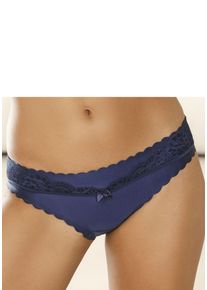 Lascana Damen Bikinislip, Gr. 32, blau, Microtouch, Obermaterial: 88% Polyamid, 12% Elasthan, Unterhosen, mit extra flachen Kanten und feiner Spitze