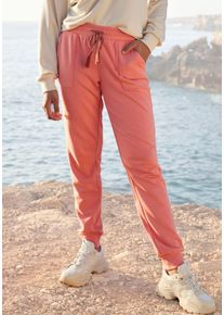 Vivance Damen Sweatpants, Gr. 32, rosa, Sweatware, Obermaterial: 60% Baumwolle, 40% Polyester, unifarben, modisch, Hosen, Relaxhose, Loungehose mit