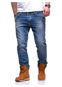 Rello & Reese RELLO & REESE Herren Straight-Jeans "TINT", blau, Gr. 33, 98% Baumwolle, 2% Elasthan, Jeans, im lässigen Used-Look