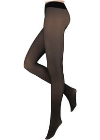 SARLINI Damen Thermostrumpfhose "LADIES FLEECE LINED TIGHTS im transparenten Look", Gr. S, schwarz, Obermaterial: 66% Polyethylen, 20% Elasthan, 14%
