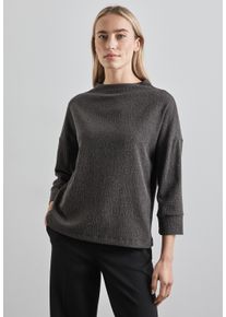 Street One Damen Rollkragenshirt, grau, casual, Gr. 36, unifarben, Stoff, 79% Polyester, 19% Viskose, 2% Elasthan, Shirts, mit 3/4 Ärmeln