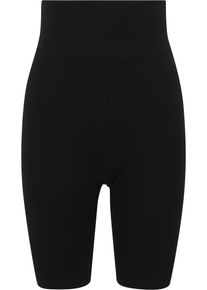 Urban Classics Damen Stoffhose "Urban Classics Damen Ladies High Waist Cycle Shorts 2-Pack", schwarz-weiß, Gr. S, 95% Baumwolle, 5% Elasthan, Hosen