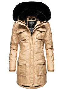 Navahoo Damen Wintermantel "Tiniis", braun, modisch, Gr. M, Oberstoff: 56% Nylon, 44% Polyester, Futter: 100% Polyester, Wattierung: 100% Polyester,