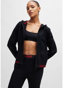 HUGO UNDERWEAR Damen Sweatjacke "SPORTY LOGO_JACKET", Gr. XS, schwarz, Sweatware, Obermaterial: 66% Baumwolle, 30% Polyester, 4% Elasthan, casual,